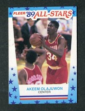 Akeem Olajuwon Houston Rocket Sticker 1989-90 Fleer NBA Basketball Card #2