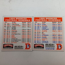 NFL Vintage DENVER BRONCOS Old Football FRIDGE MAGNET 1994 1995 Schedules