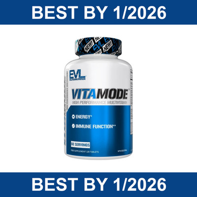 EVL VitaMode Daily Mens Multivitamin Boost Metabolism Muscle Health 120ct