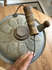Large Vintage J & L Ware Galvanized Metal Gas Oil Kerosene Fuel Can Wood Handle — photo 5
