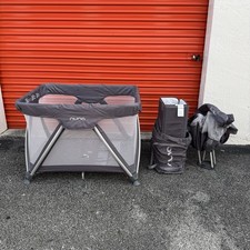 Nuna Grey Playard, Travel Crib  Changing Table