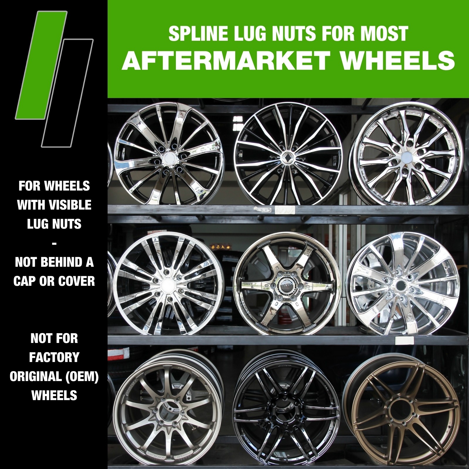 Black Lug Nuts for 2005-2006 Ford GT with Aftermarket Wheels