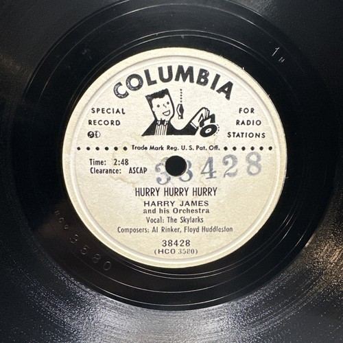 Harry James And His Orchestra - Hurry Hurry Hurry / Don't Cry, Cry Baby - PROMO