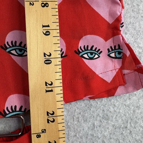 Conjunto de pijama Bouffants & Broken para mujer pequeños corazones ojos rojos cuello pantalones cortos - Imagen 8 de 16