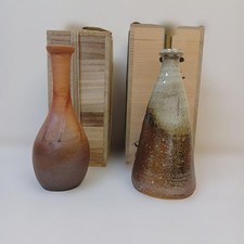 Bizen & Hagi Ware Flower Vases Antique pottery Handmade collectible