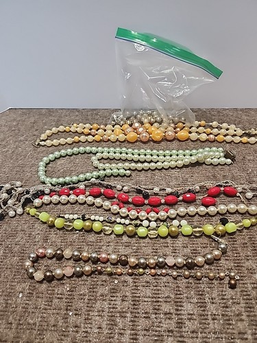broken necklace lot For Beads