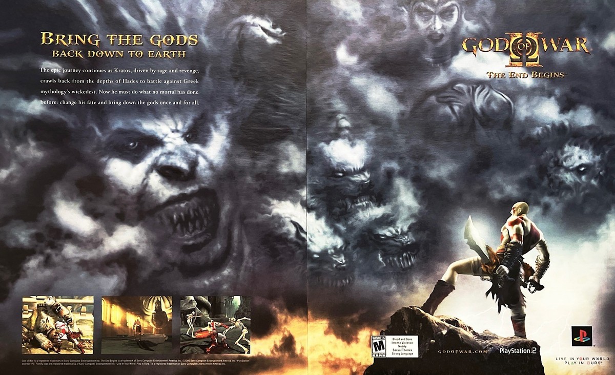 GOD OF WAR Genuine Print Advertisement 12