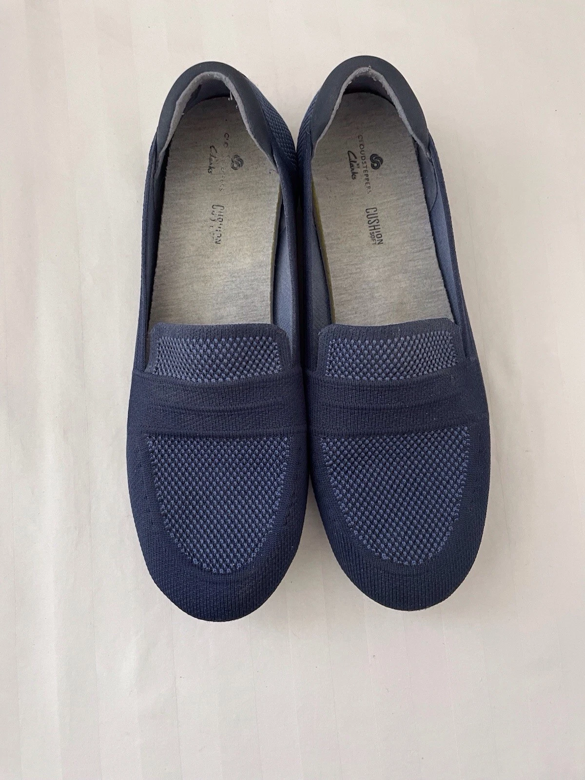 Mocassini slip on Clarks Cloudstepper blu da donna taglia 8M Carly Charm