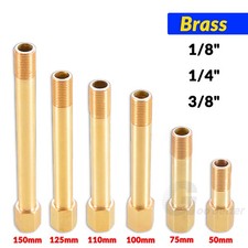1/8" 1/4" 3/8" BSP Threaded Brass Tap Extension / Connector Water Pipe Fitting