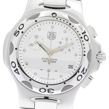 Chronographe à quartz homme TAG Heuer Kirium CL1210 cadran argenté SS d'occasion