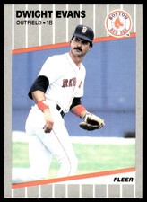 Dwight Evans 1989 Fleer #87 Boston Red Sox MLB READ FREE SHIPPING AutographDen