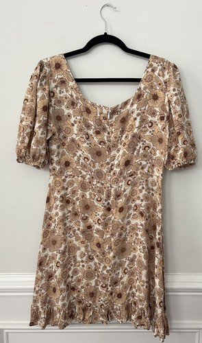 Faithfull The Brand Minikleid Gr. M USA 6 Agathe Wiley Blumen Ballonärmel - Bild 4 von 9