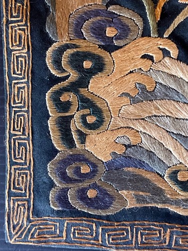 Pair Chinese Embroidered Fourth Rank Badges Qing Dynasty - Picture 12 of 24