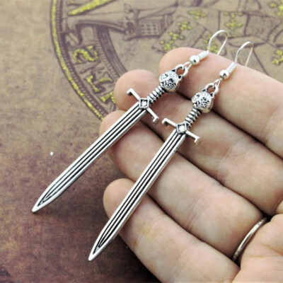 Simple 925 Silver Filled Drop Earrings Gifts Women Party Punk Jewelry A Pair