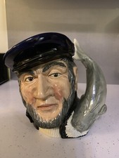 Royal Doulton Large Character Toby Jug Capt Ahab D6500