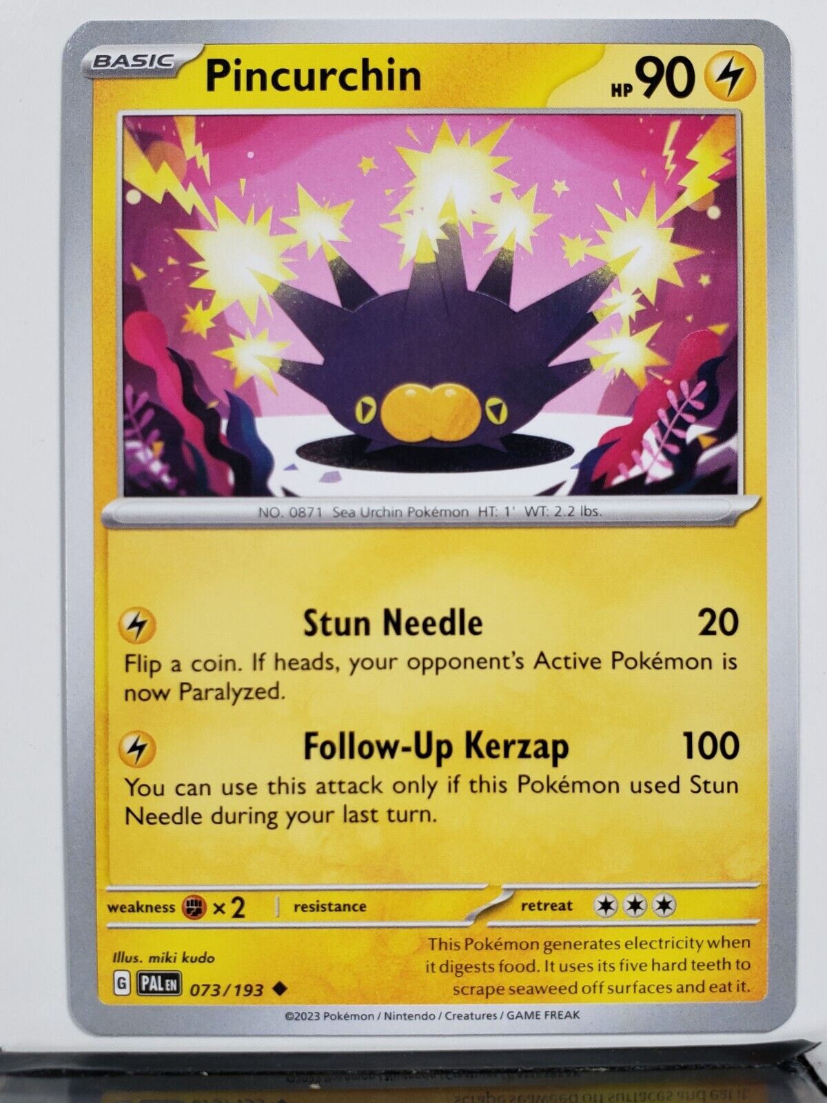 Pincurchin 77/202 NM in Portuguese Sword & Shield Pokémon TCG