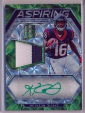 KEKE COUTEE - 2018 Spectra Neon Green Aspiring 2 Clr Patch AUTO /50 - Texans RC