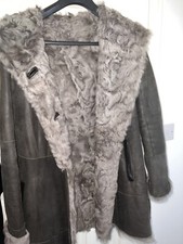 Yves Salomon Lambskin Coat With Hood Size 38/ Uk Size 10