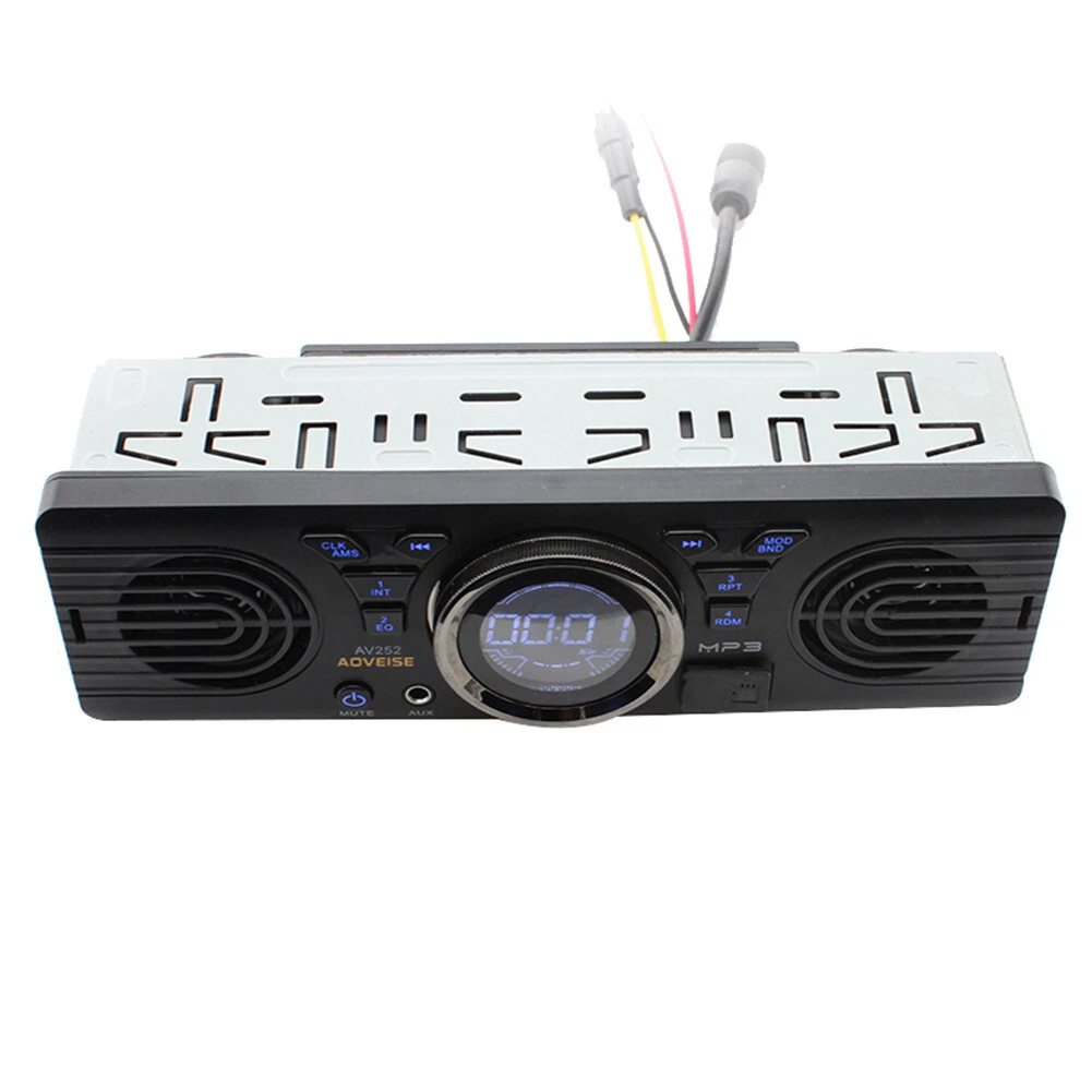 Autoradio Bluetooth, 1 DIN Auto Stereo FM Radio/EQ/USB/TF/SD/AUX