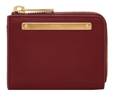 FOSSIL Liza Zip Key Wallet Schlüsselmäppchen Scarlet weinrot Neu