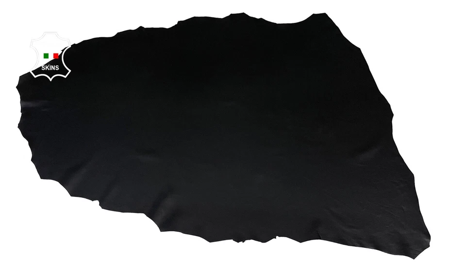 Piel de cordero italiana pieles pieles pieles cuero suave premium negro 7sqf Foto 2 de 4