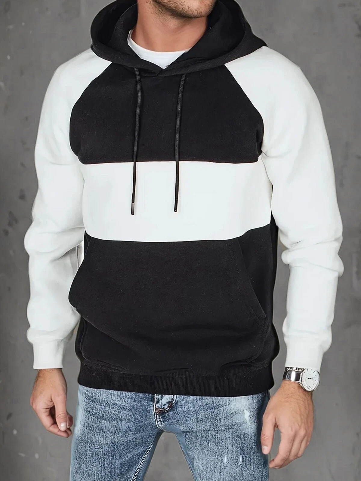 SACAI Felpa con cappuccio uomo pullover felpa con cappuccio a righe DSTREET M 2XL