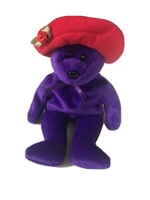 Ty Beanie Baby Ruby Bear " Red Hat Society" Without Swing Tag