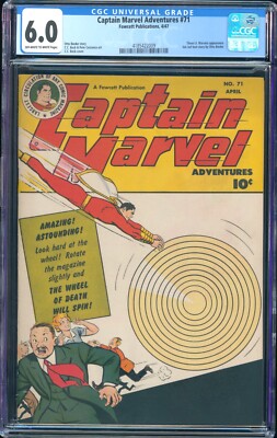 CGC 6.0 Fine == 1947 CAPTAIN MARVEL ADVENTURES #71 / Sivana Appearance