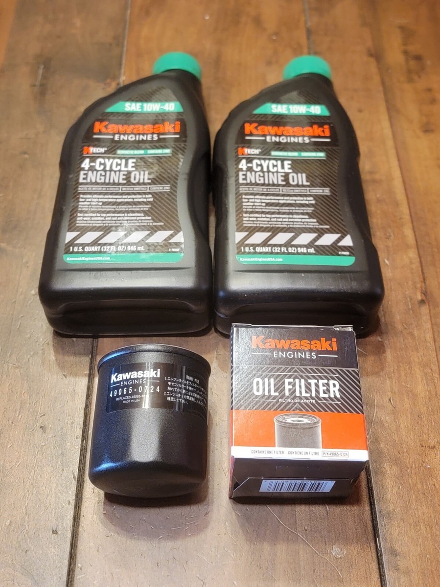 Kawasaki 10W-40 Synthetic Blend 4-Cycle Engine Oil Change Kit 0724