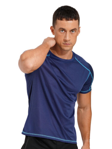 Men's Swim Shirts Rash Guard UPF 50+ T-Shirt Quick Dry Fishing Surfing Tee Tops - Picture 20 of 76