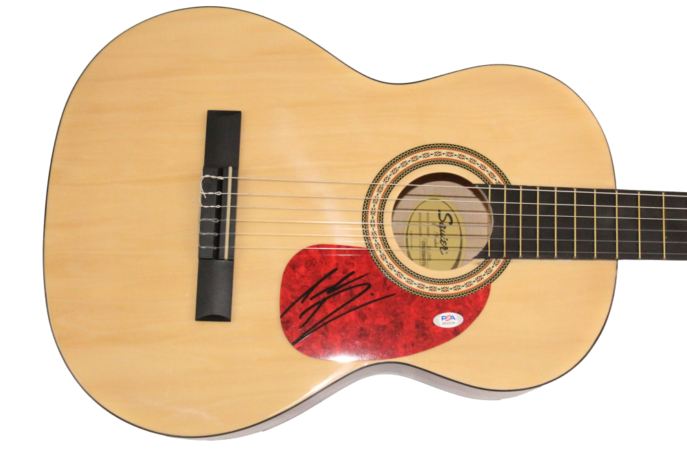 Jordan Davis Autographed Signed Fender Acoustic Guitar - Home State w/ PSA COA 