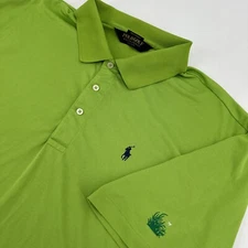 Polo Ralph Lauren Shirt Mens 2XL Lime Green TPC Sawgrass Country Club Polo Golf