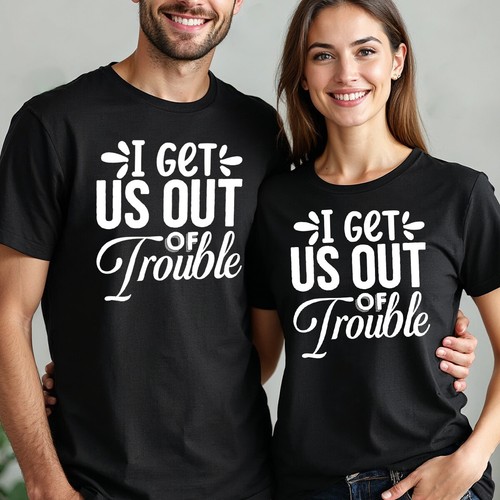 T-shirt uomo e donna Trouble Maker Best Friends Day Bestia abbinata BFF #BFD - Foto 11 di 29