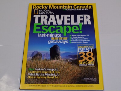 National Geographic Traveler Magazine July August 2003 Canada Newport Scotland +