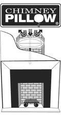 Chimney Pillow - inflatable for plugging the fireplace flue