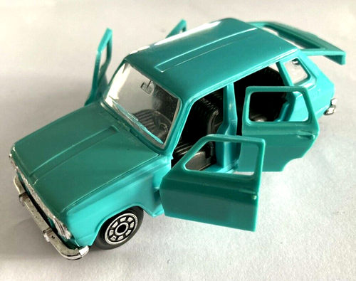 Norev n°162, série les Miniatures, Renault R6 bleu vert, 1/43e - Photo 2/4
