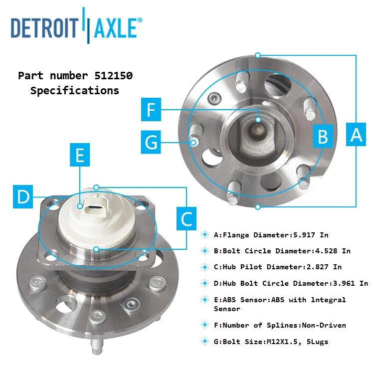 Подшипники и ступицы задних колес для Chevy Impala Venture Pontiac Grand Prix Montana - Изображение 3 из 4