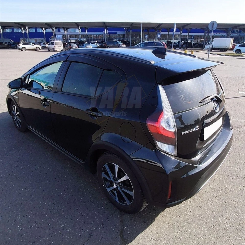 Protectores contra la intemperie de calidad parasoles viseras de ventana para Toyota Prius C 2011-20 Foto 2 de 4