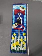 Beaded Birdhouse Banner