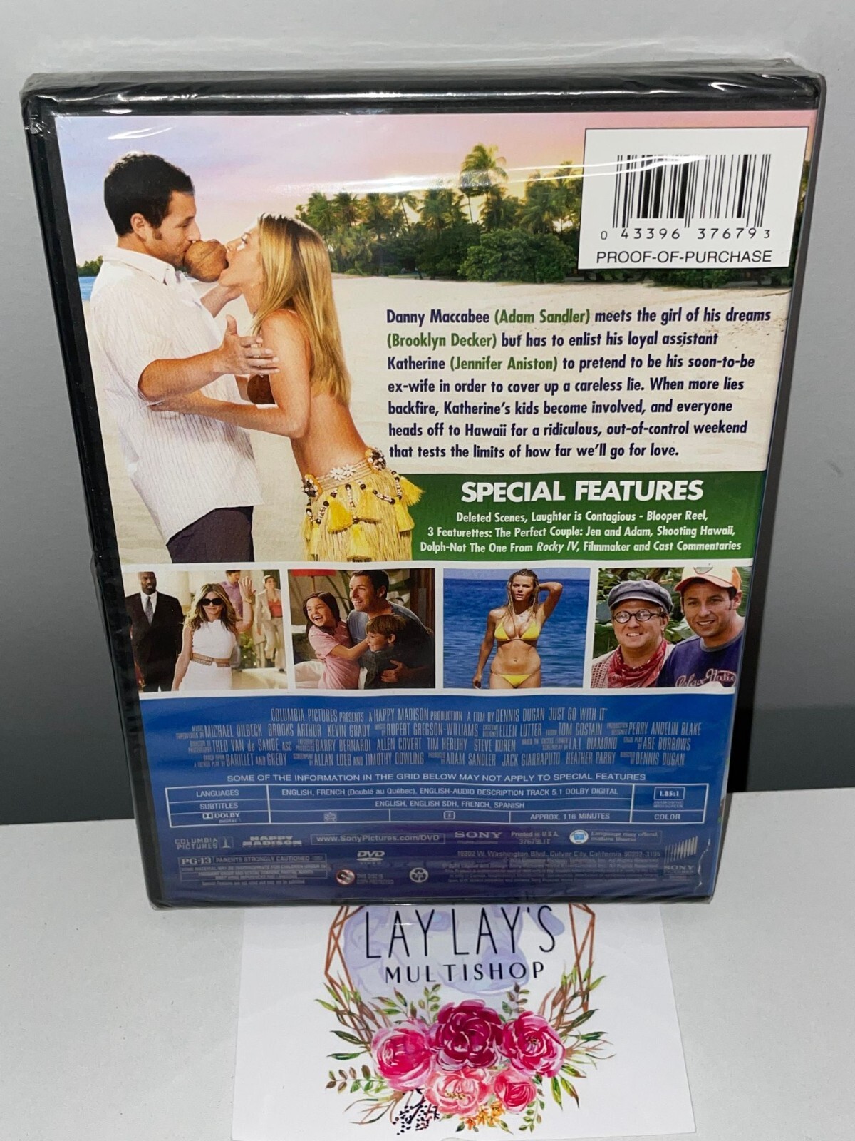 Just Go With It (DVD, 2011) Adam Sandler, Jennifer Aniston Widescreen BRAND NEW