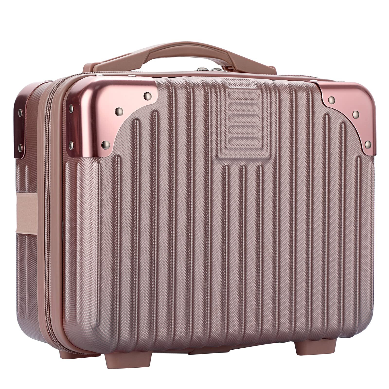 Portable Hard Shell Cosmetic Travel Case Small Travel Hand Luggage with Elast...