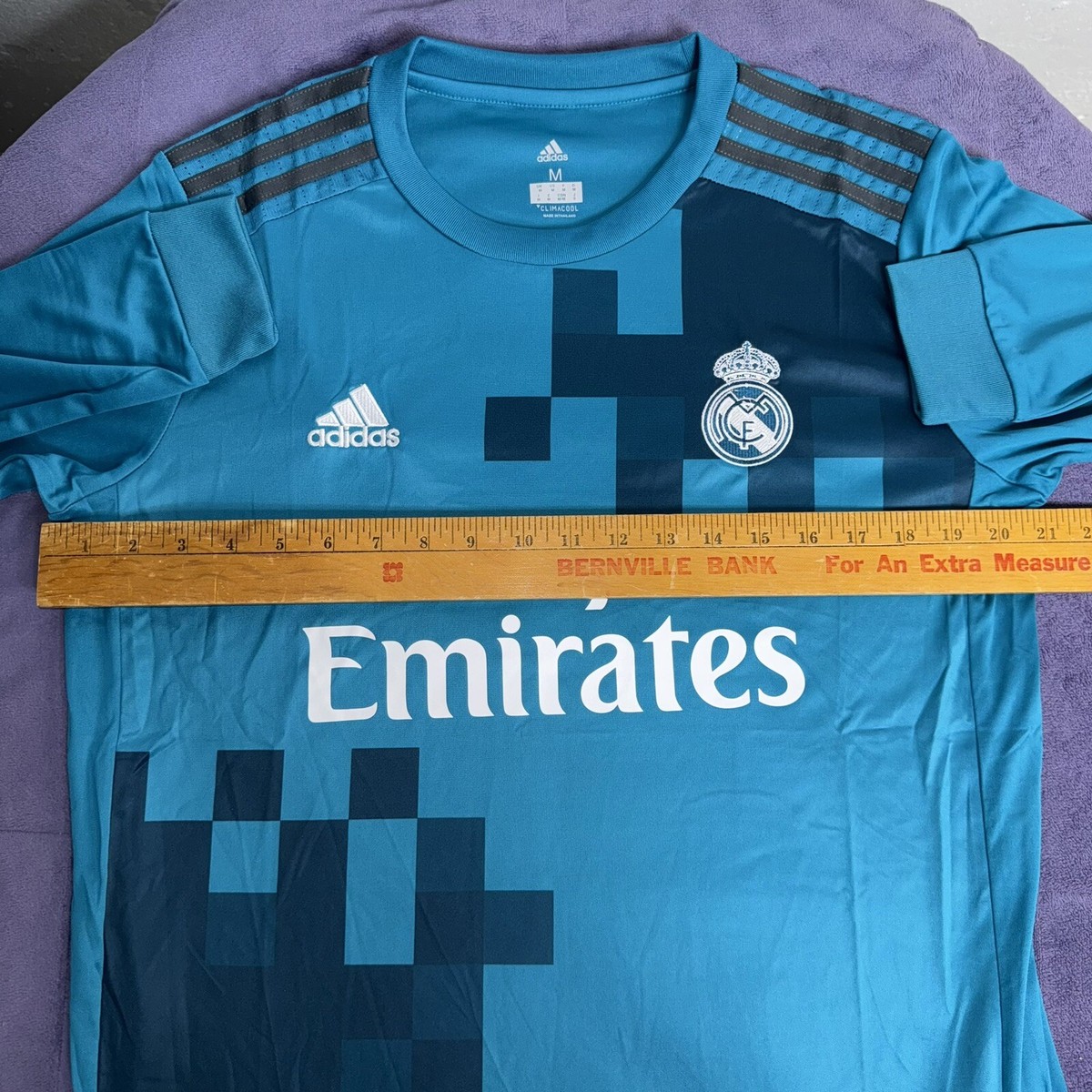Real Madrid 2017-18 Third Soccer Long Sleeve Jersey Adidas