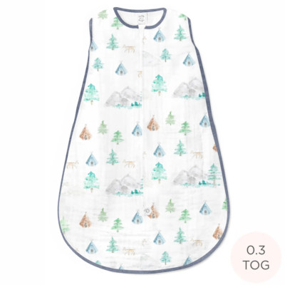 New Swaddle Designs Muslin zzZipMe Sack Watercolor 6-12 months