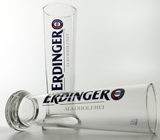 2 x Erdinger Weizenbier Alkoholfrei Glas 0,5l Weissbier Gläser moderne Form 3218