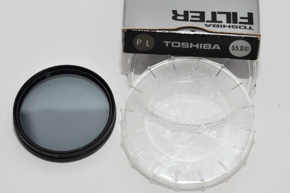 Toshiba 55 mm P.L (Polarizer) Screw-In Filter w Case/Box Japan unused pristine - Image 3 of 3