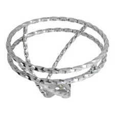 OG Lowrider Steering Wheel Swirl Double Square Twisted Chrome