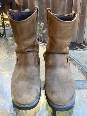 Wolverine Mens Wellington Soft Toe LEATHER Work BOOTS Size 13 EW