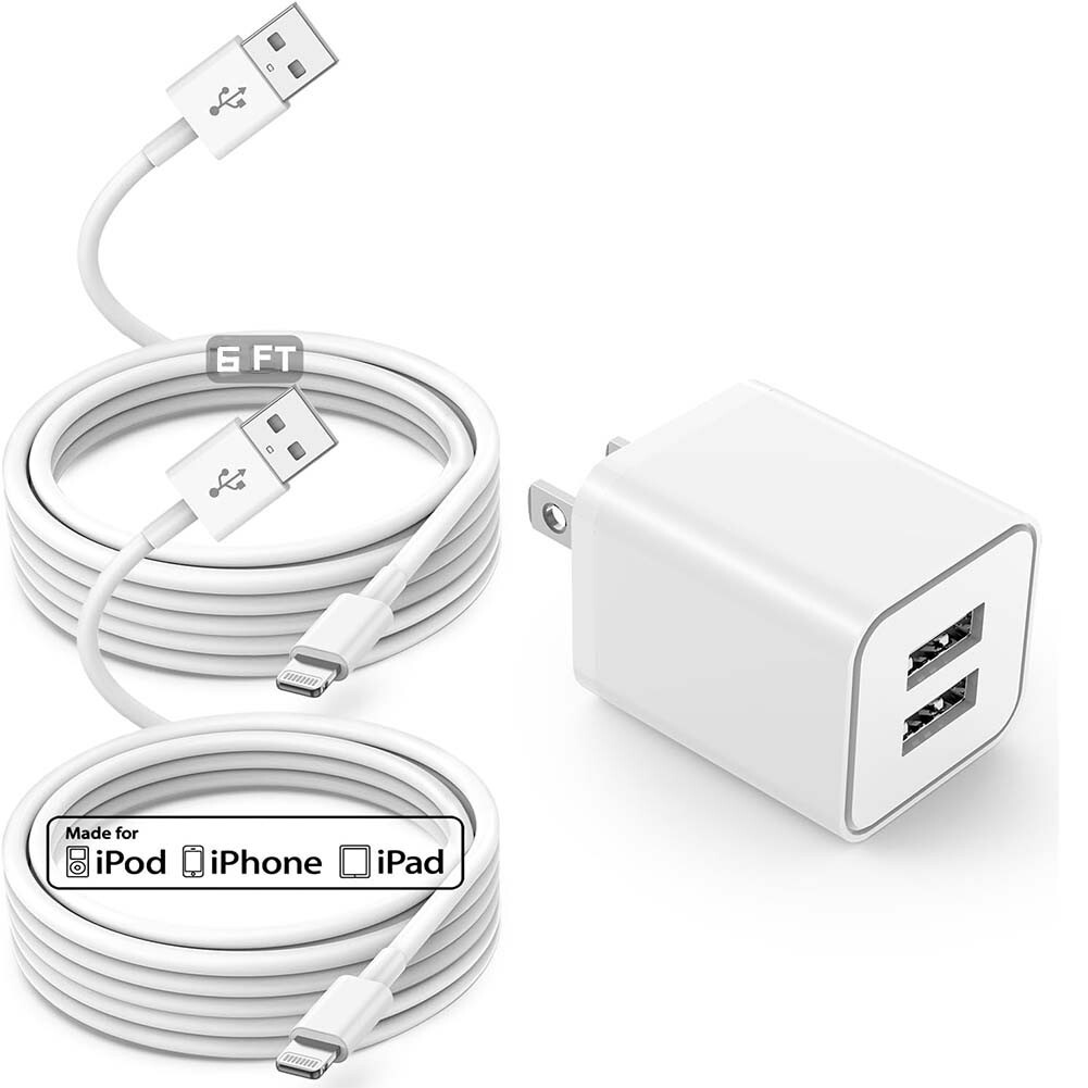 Fast Charger with 6 ft Cable, USB Wall Charger for iPhone 14/13/12/11