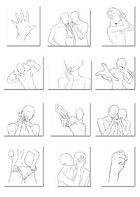 How to Draw Hands and Upper Body Movements Poses Anime Manga Art