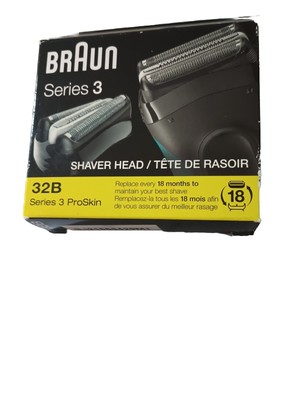Tête De Rasoir BRAUN Cassette 32B Série 3 ProSkin - Remplacement Neuf, Fabriqué En Allemagne